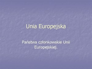 Unia europejska członkowie