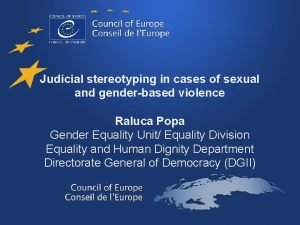 Judicial stereotyping in cases of sexual and genderbased