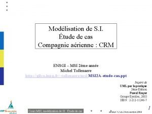 Modlisation de S I tude de cas Compagnie