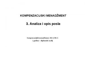 Specifikacija posla