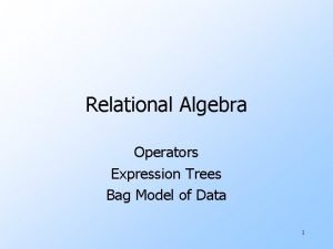 Expression tree relational algebra