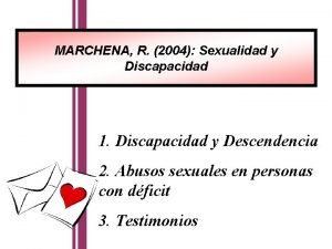 MARCHENA R 2004 Sexualidad y Discapacidad 1 Discapacidad