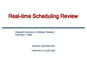 Seminar scheduling software