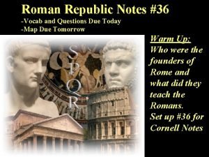 Roman republic notes