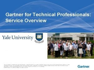 Gartner for technical professionals