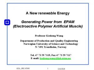 A New renewable Energy Generating Power from EPAM