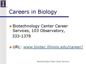 Biotechnology career fair