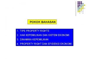 Contoh property right