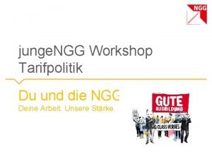 junge NGG Workshop Tarifpolitik Du und die NGG