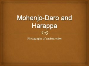 MohenjoDaro and Harappa Photographs of ancient cities Historians