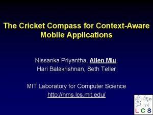 Cricket compass