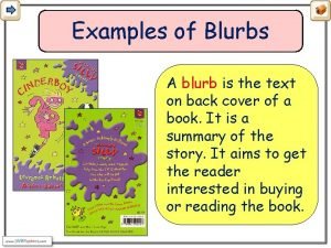 Blurb in text mapping Blurb in text mapping