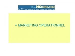 Définition marketing opérationnel