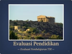 Cakupan evaluasi pendidikan