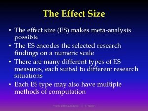 Effect size scale