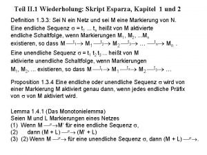 Teil II 1 Wiederholung Skript Esparza Kapitel 1