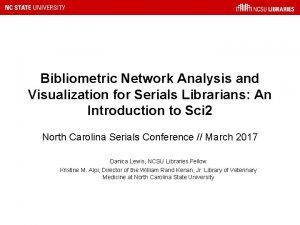 Bibliometric network analysis