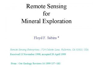 Advantages of remote sensing