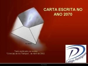 Carta escrita em 2070