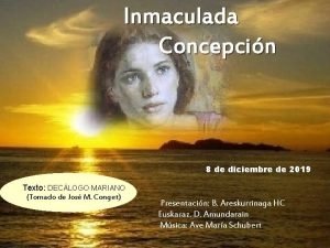 Inmaculada Concepcin 8 de diciembre de 2019 Texto