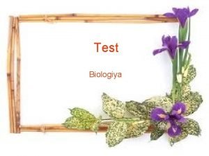 Biologiya test