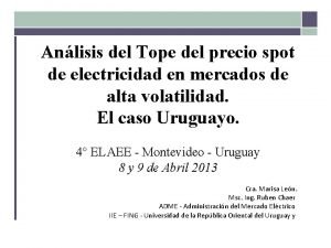 Anlisis del Tope del precio spot de electricidad