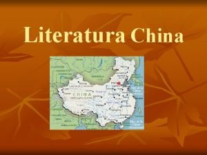 Características de la literatura china