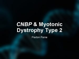 CNBP Myotonic Dystrophy Type 2 Paxton Paine What