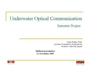 Underwater optical control