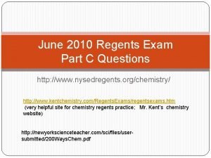 June 2010 chemistry regents
