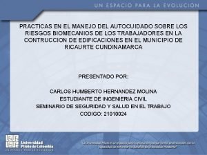 PRACTICAS EN EL MANEJO DEL AUTOCUIDADO SOBRE LOS