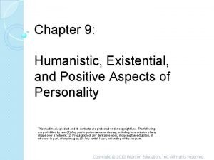Humanistic existential approach