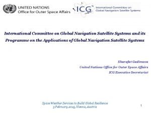 International Committee on Global Navigation Satellite Systems and