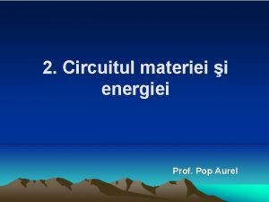 Circuitul materiei in natura