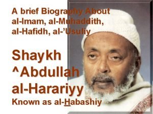 Sheikh abdullah al harari