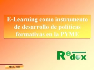 ELearning como instrumento de desarrollo de polticas formativas