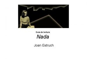 Gua de lectura Nada Joan Estruch Barcelona 1939