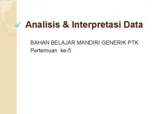 Contoh interpretasi data ptk