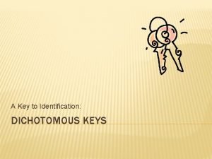 A Key to Identification DICHOTOMOUS KEYS DICHOTOMOUS KEYS
