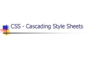 Css font Css font