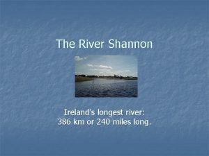 Map of shannon river