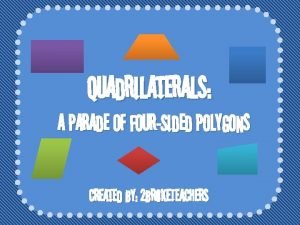 Polygons with parallel sides