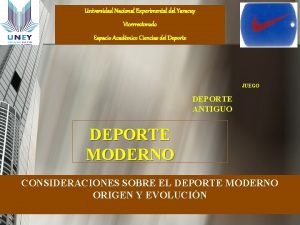 Universidad Nacional Experimental del Yaracuy Vicerrectorado Espacio Acadmico