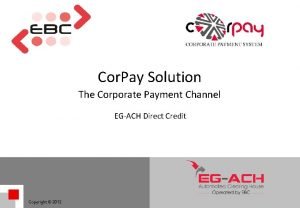 Corporate payment systems