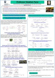 Professor Stephen Pyne School of Chemistry University of