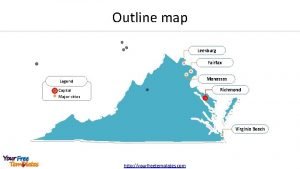 Outline map Leesburg Fairfax Manassas Legend Richmond Capital