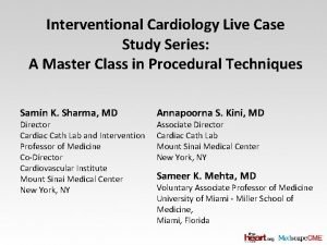 Interventional Cardiology Live Case Study Series A Master