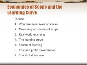 Learning curve economies