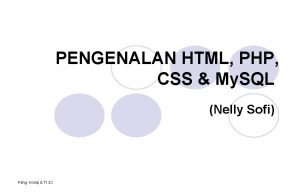 Pengenalan css