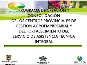 PROGRAMA DE CREACIN Y CONSOLIDACIN DE LOS CENTROS